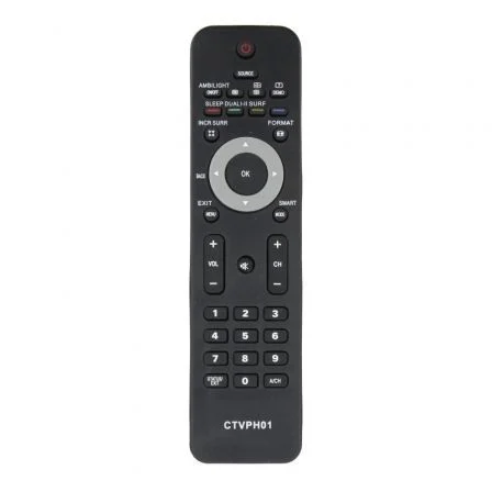 Philips CTVPH01 Mando a Distancia Universal para TV, Compatible con Modelos RC-400, RC-5536, RC-6805, RC-7802 y Más, Sin Necesidad de Programación Philips CTVPH01 Mando a Distancia Universal para TV, Compatible con Modelos RC-400, RC-5536, RC-6805, RC-7802 y Más, Sin Necesidad de Programación
